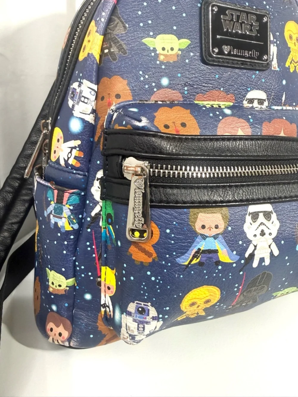 Loungefly Star Wars Mini Backpack Chibi Characters Print Disney Bag‎